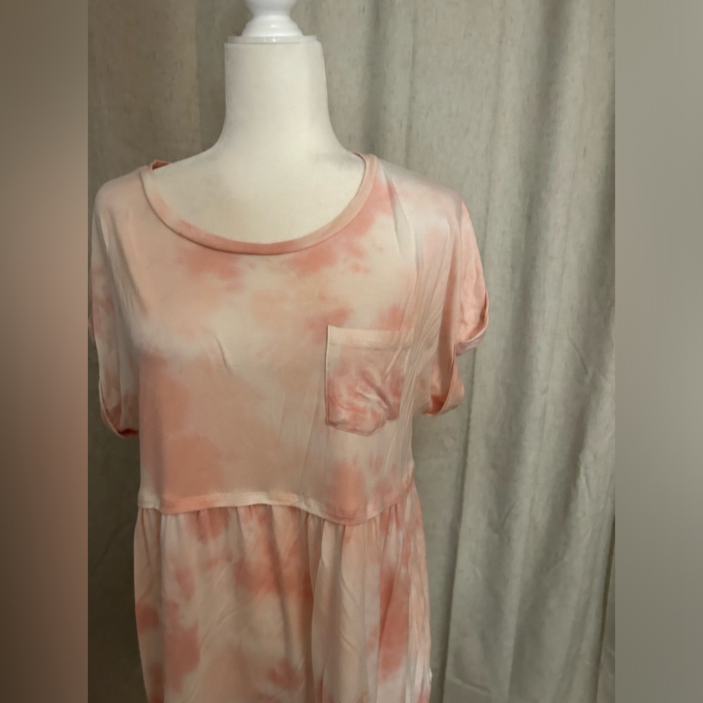 Time And Tru Women's Maternity Babydoll T-Shirt Tie dyed large - Picture 2 of 9